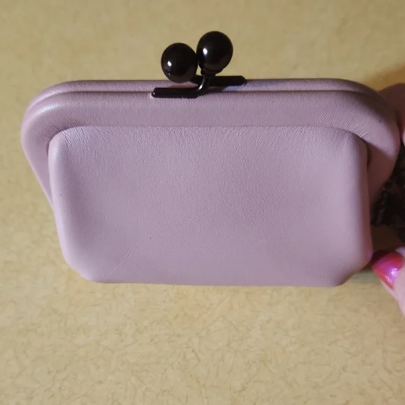 Coach Mauve Leather Wristlet - Picture 2 of 4